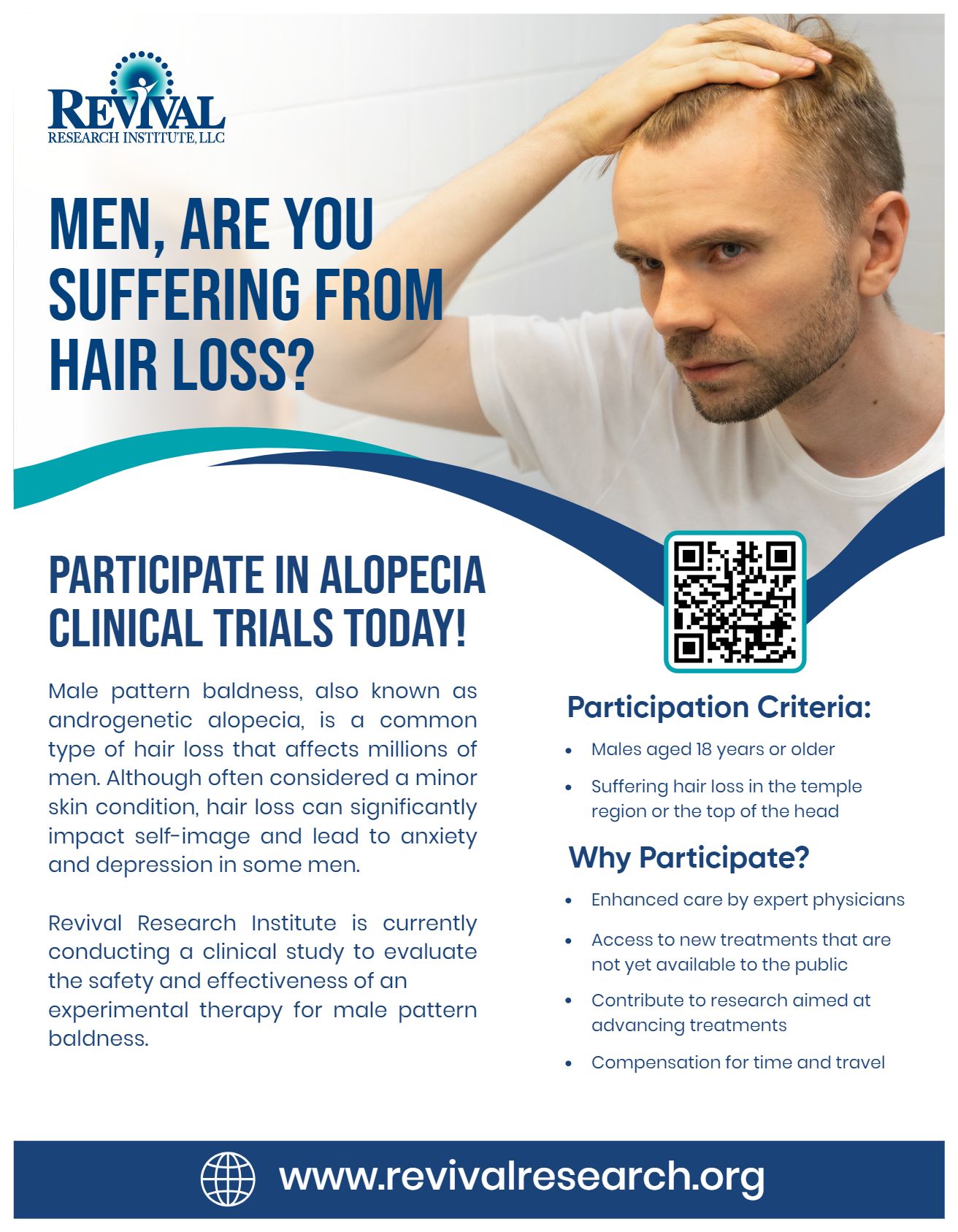 Androgenetic alopecia clinical trials in Michigan