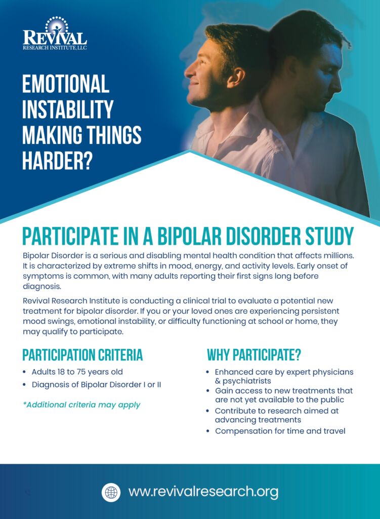 Bipolar Disorder Clinical Trials Flyer