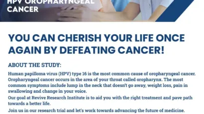HPV Oropharyngeal Cancer Flyer