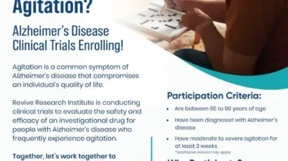 Alzheimer's Related Agitation Clinical Trials Flyer
