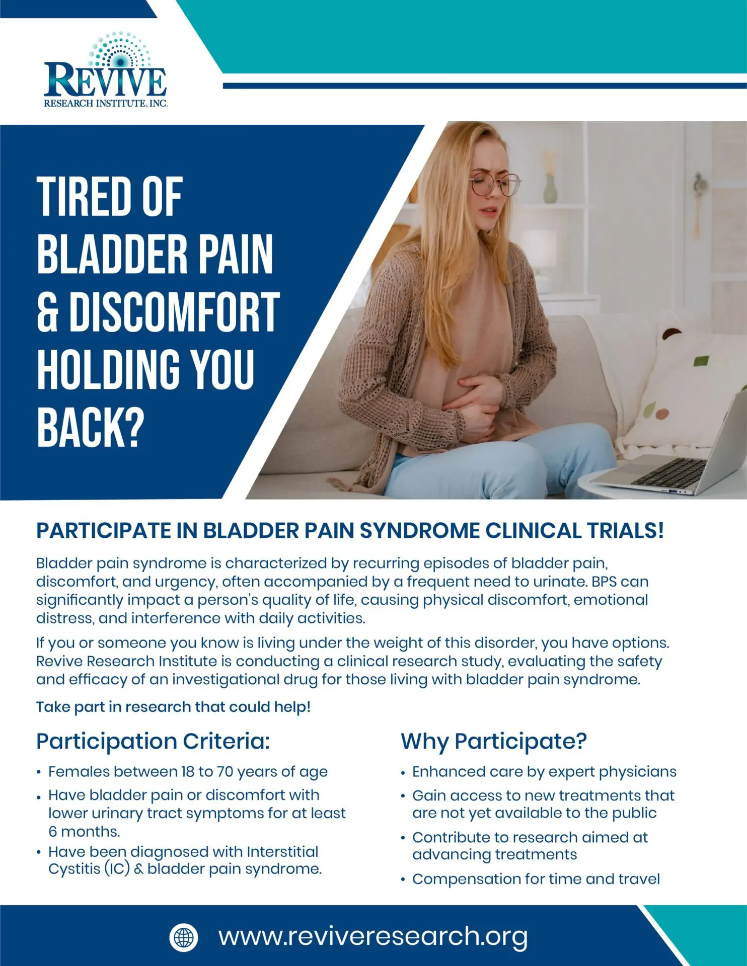 Clinical Trials for Interstitial Cystitis Flyer