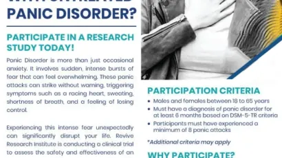 Panic Disorder Clinical Trials Flyer