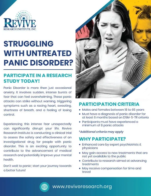 Panic Disorder Clinical Trials Flyer
