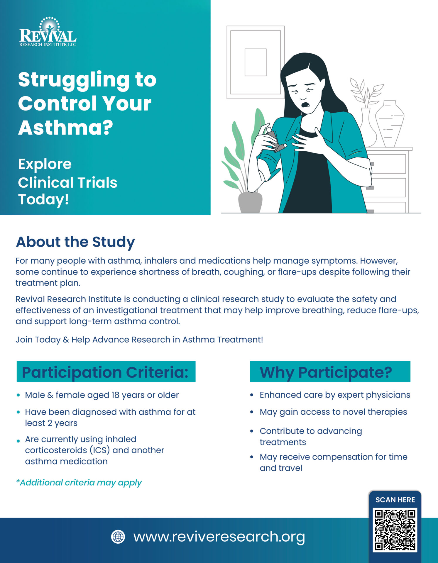 Asthma Imaging and Bronchoscopy Clinical Trials Flyer