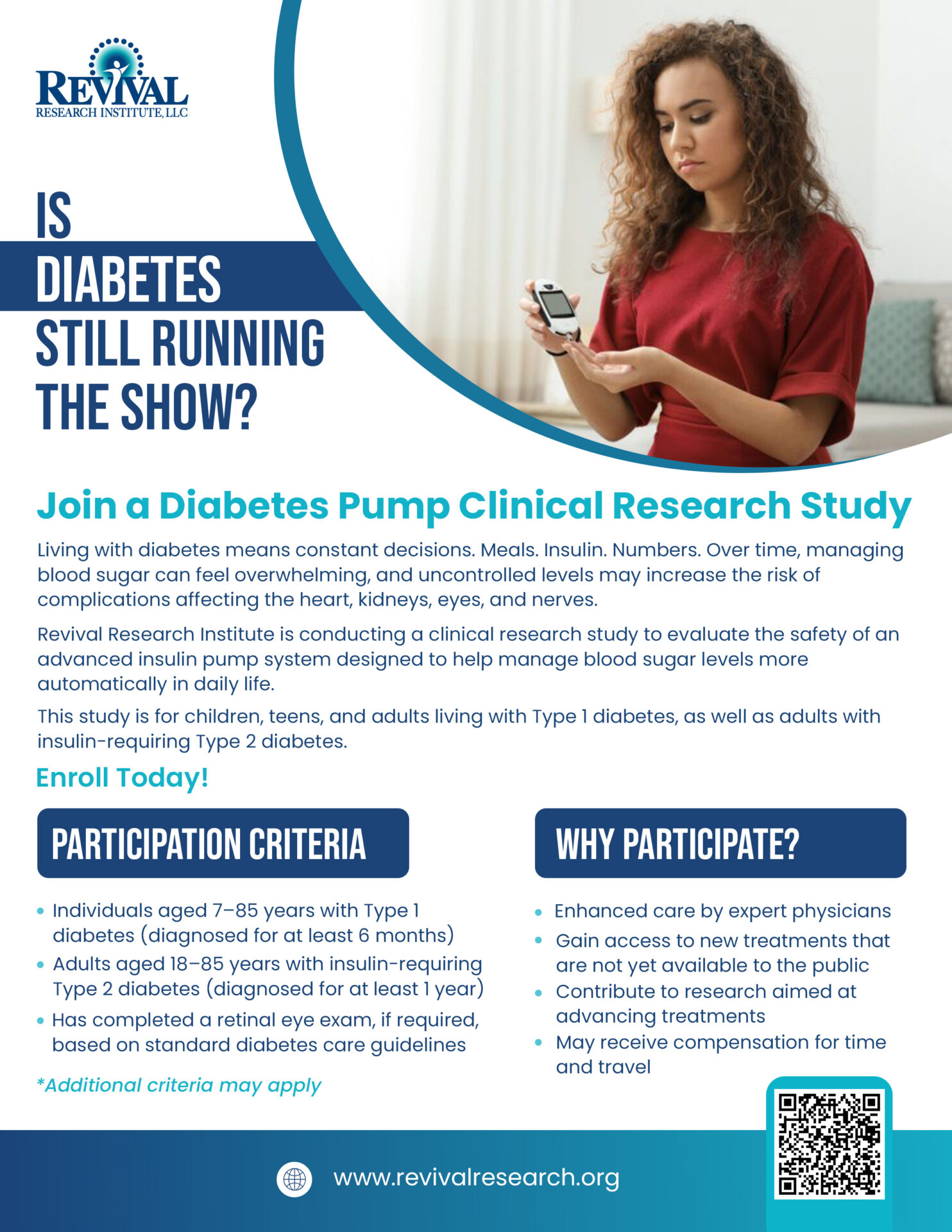 Diabetes Clinical Trials For Children and Adults flyer