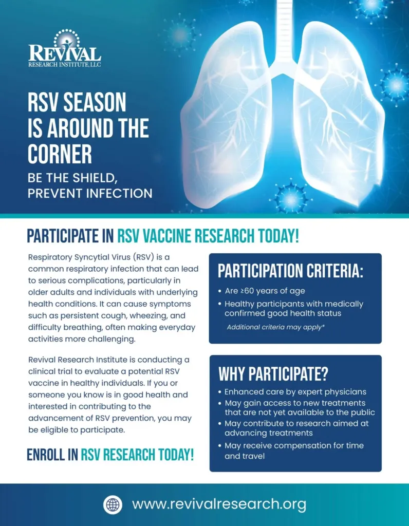 About Respiratory Syncytial Virus Vaccine Trials Flyer