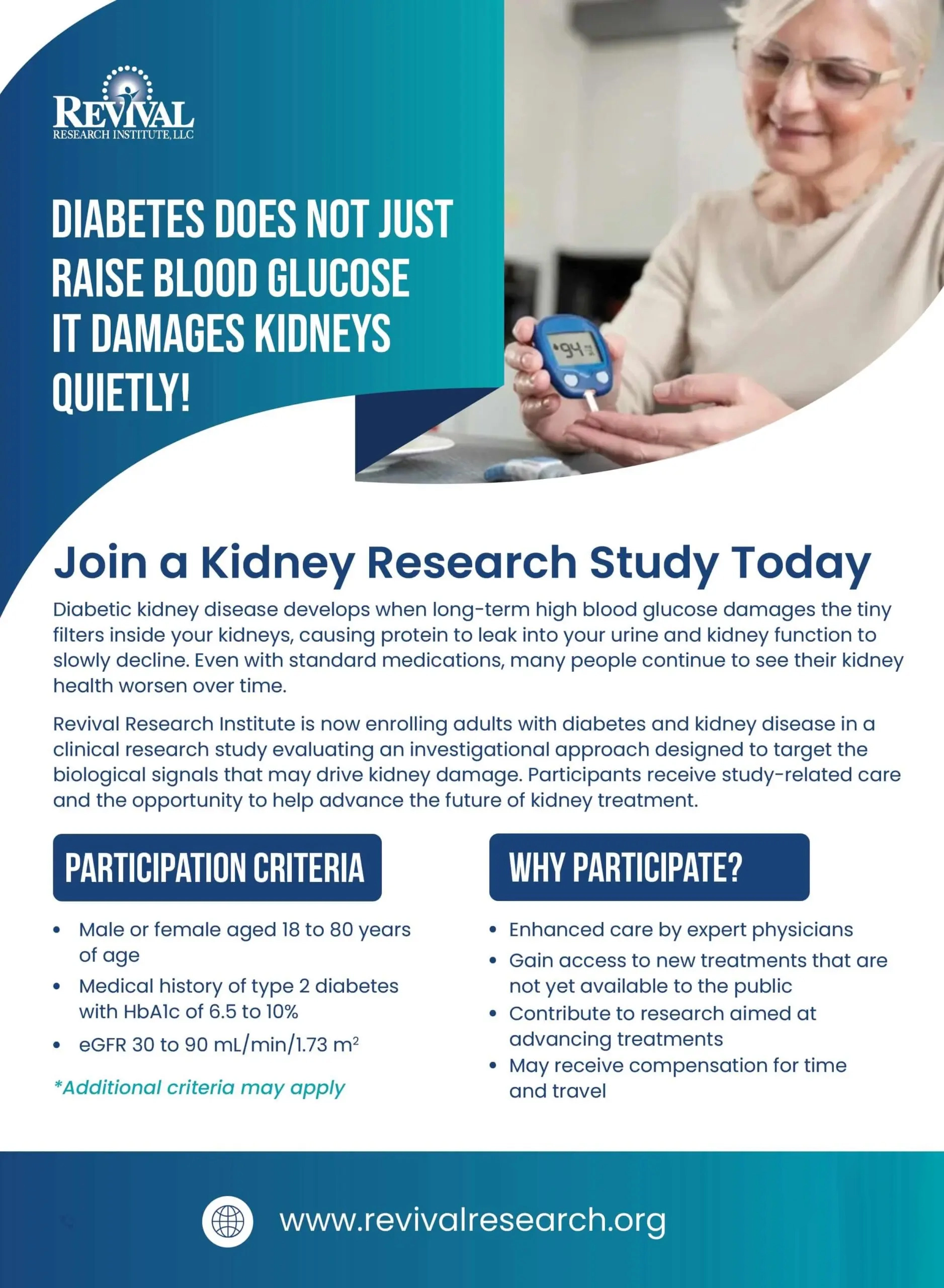 Diabetic Kidney Disease Clinical Trials Flyer