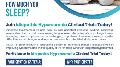 Idiopathic Hypersomnia Clinical Trials Flyer