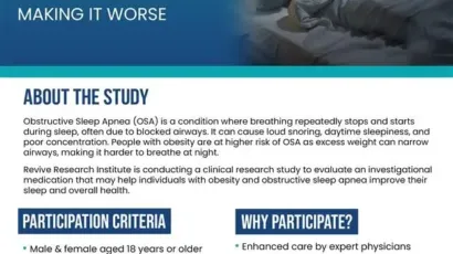 Obstructive Sleep Apnea and Obesity Clinical Trials Flyer
