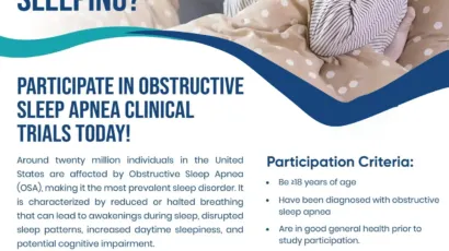 Obstructive Sleep Apnea clinical trials Flyer
