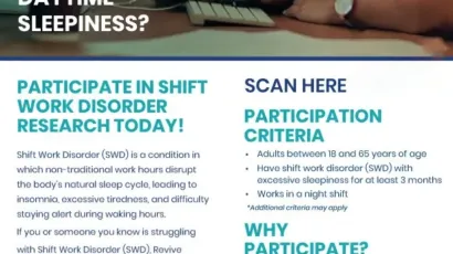 Shift Work Disorder Clinical Trials Flyer