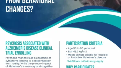 Alzheimer's Disease Psychosis Clinical Trials Flyer