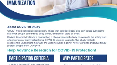 COVID-19 Vaccine Clinical Trial Flyer