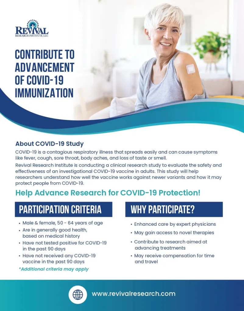 COVID-19 Vaccine Clinical Trial Flyer