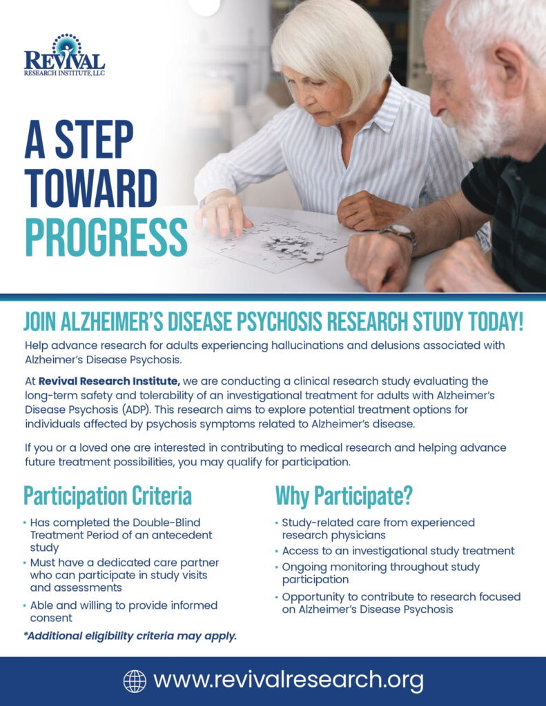 Alzheimer’s Disease Psychosis Clinical Trial Flyer