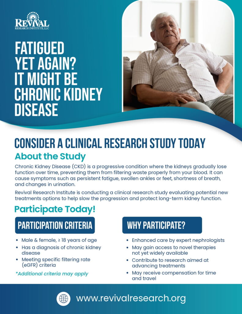 Chronic Kidney Disease Clinical Trials Flyer