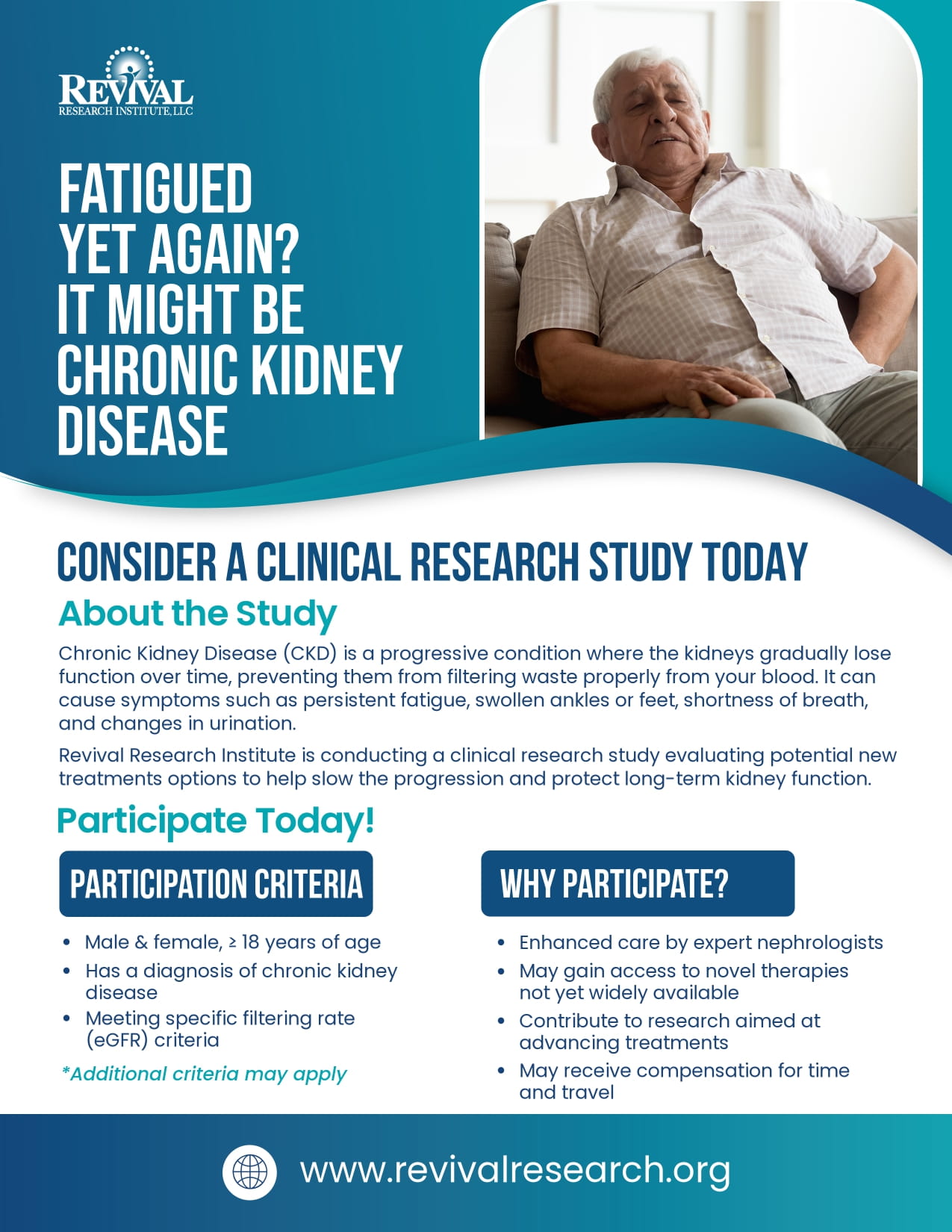 Chronic Kidney Disease Clinical Trials Flyer