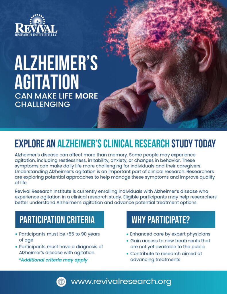 Agitation in Alzheimer's Clinical Trials Flyer