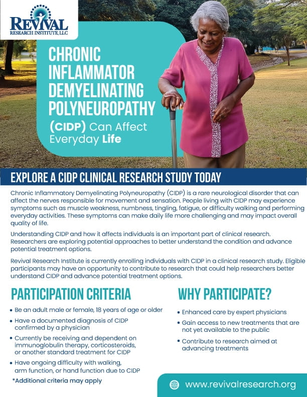 Chronic Inflammatory Demyelinating Polyneuropathy Clinical Trials Flyer