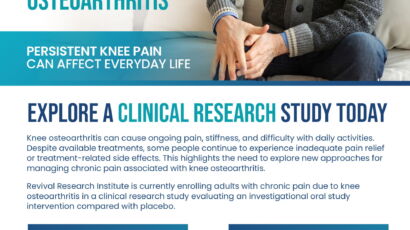 Knee Osteoarthritis Clinical Trials Flyer