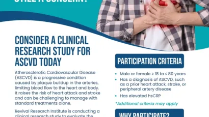 ASCVD and Elevated hsCRP Clinical Trials Flyer